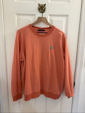Carhartt women’s Crewneck Sweatshirt in Coral Orange worn once